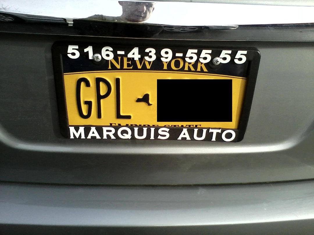 How about that? I found a car with a GPL license!
(It's a legal computer term.)