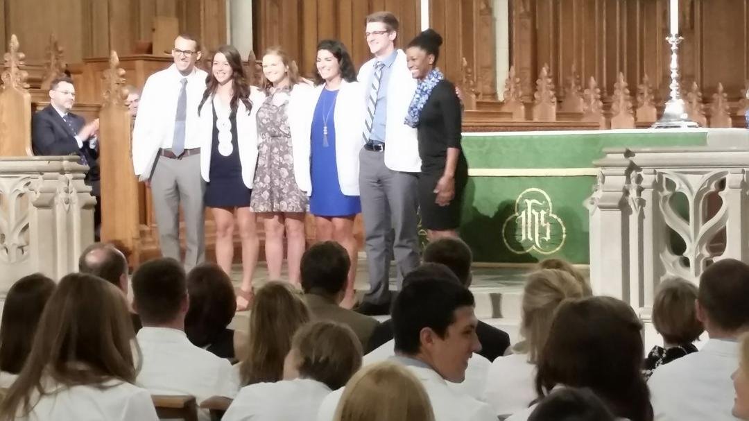 Kelly received her white coat at Duke today. So proud of our daughter. Now she is off to clinical rotations.