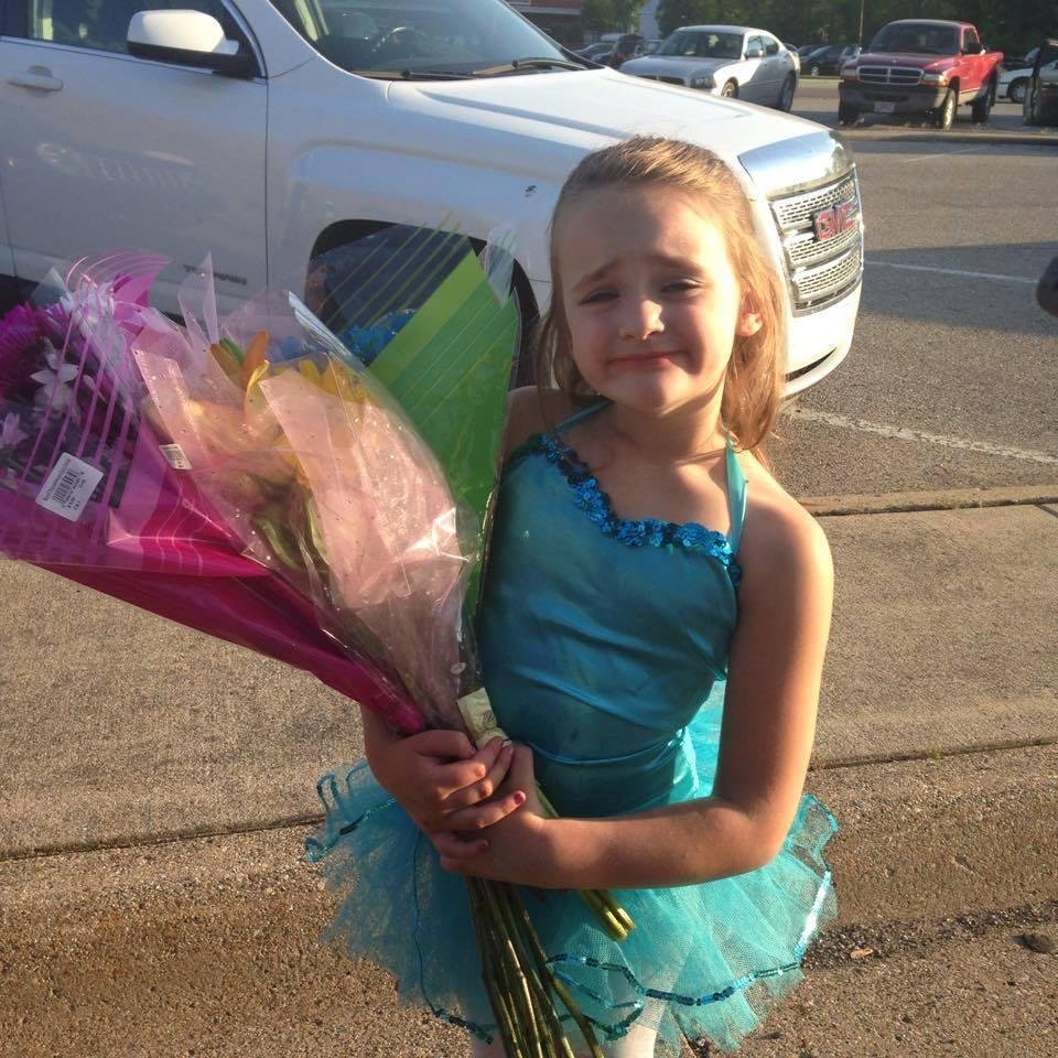 Our great grand daughter Lily at her recital!! She is so tall for just 5 yrs old