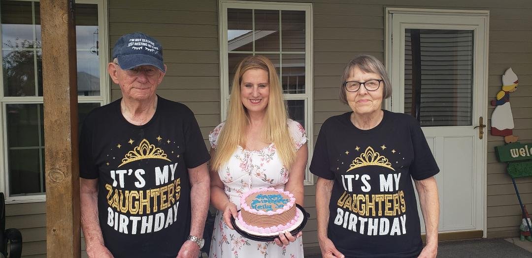 My parents and my beautiful sister Kelly celebrating her Birthday a few days early.