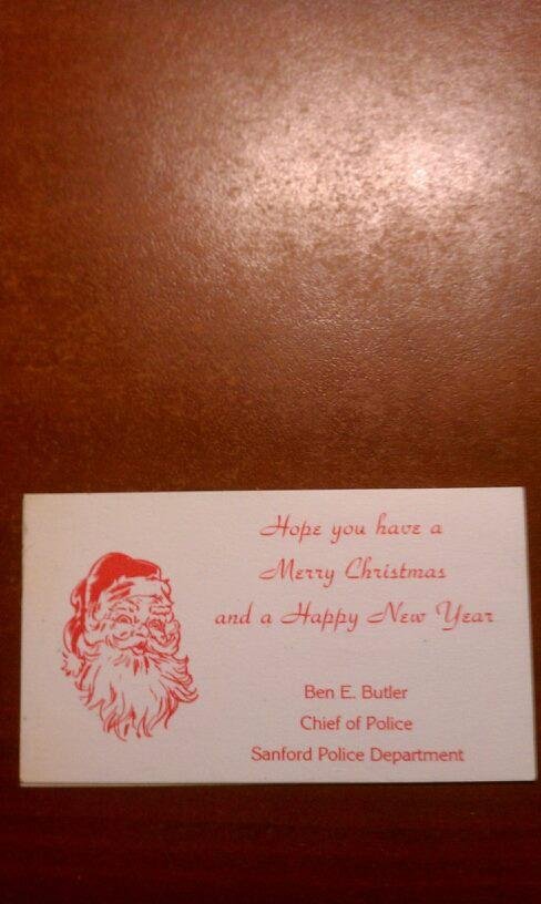 In the early 80's we gave these cards out instead of citations during the holidays.