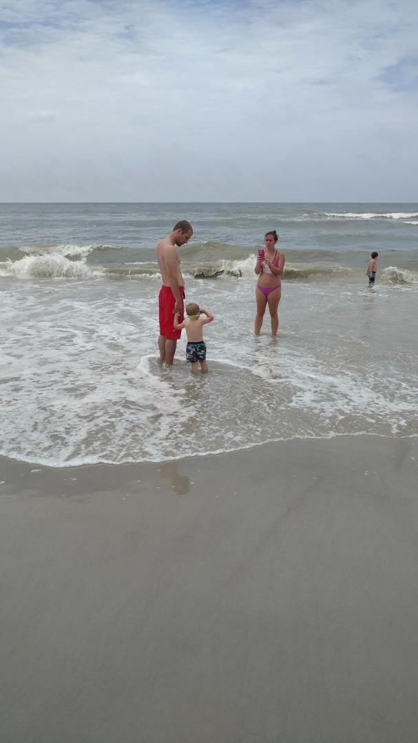 My son, Mike Jr holding is son's hand at Waters edge. Just like me holding his , same as this 25 years ago. The circle of life continues by God's Almighty blessings.