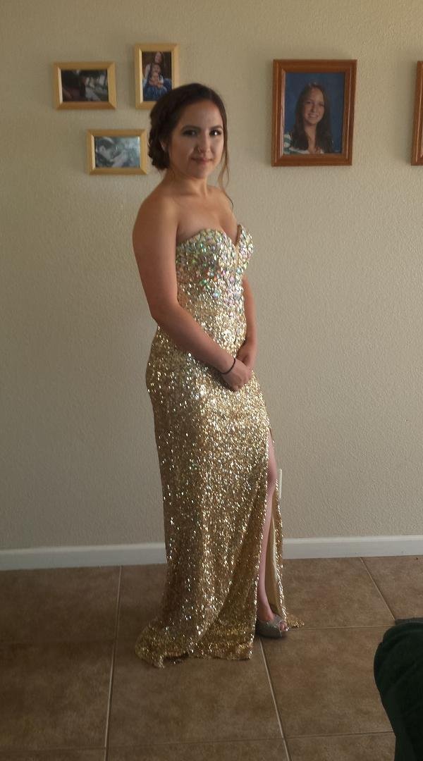 My daughter Becca in her prom dress! She looks so beautiful!