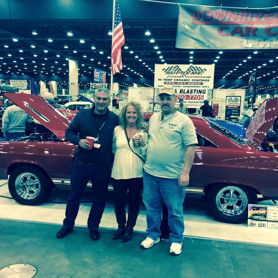 At Detroit AUTORAMA  with Kim Adams Bingham AKA SUGAR BRITCHES & Larry Garrison AKA JUNGLE LARRY