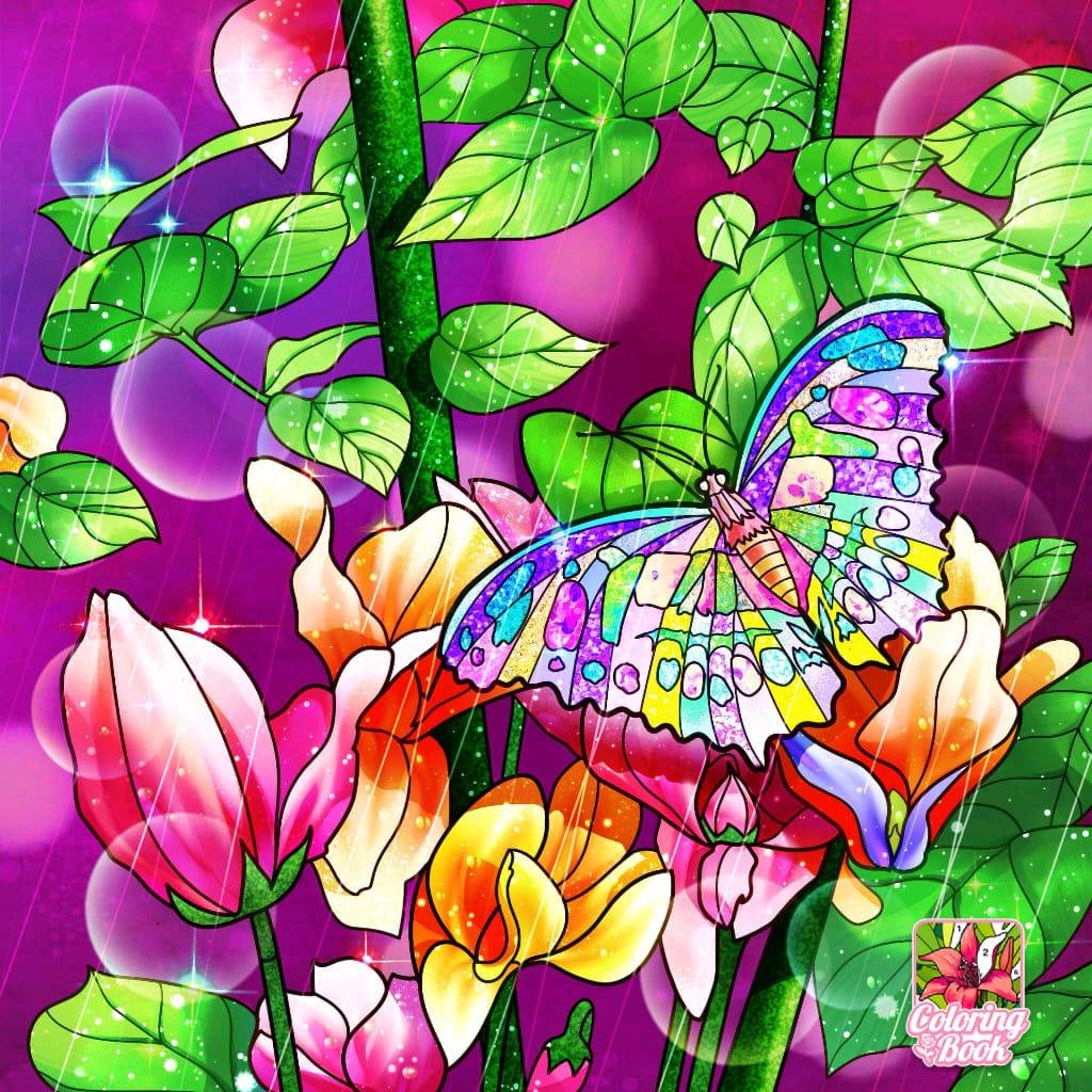 So beautiful looks like watercolors just finished from my coloring book