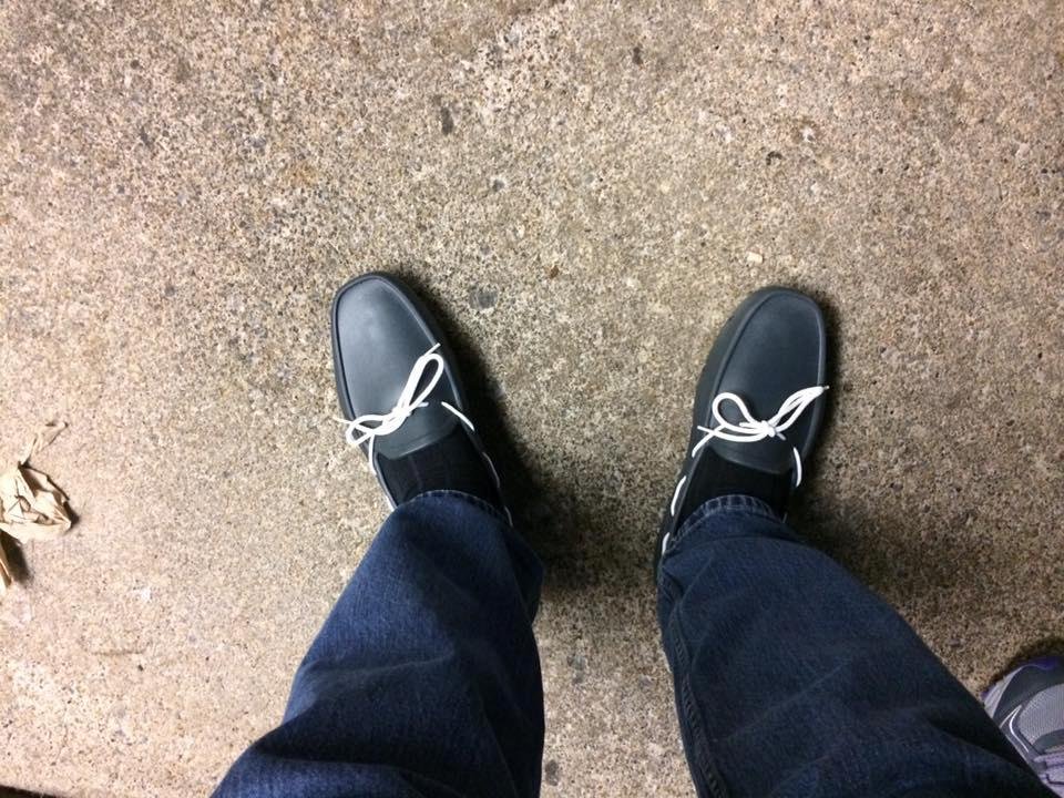 Update on shoe-gate, we found a vendor selling "water shoes/boat shoes.
More than I wanted to spend, they are made in Buford, GA, they have Sperry type soles, the uppers are the same material as crocks and the insoles are l