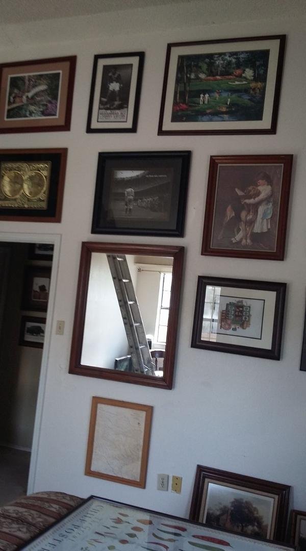 Just some artwork hanging in the guest bedroom.