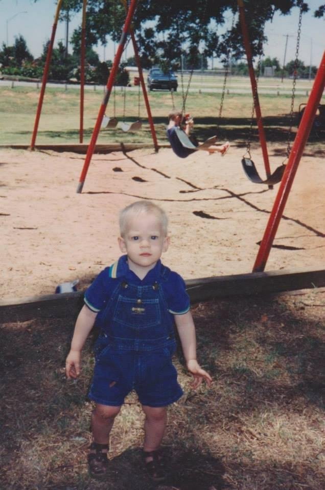 Chad (and Nathan in background) playing in Del City. July 7, 1994.