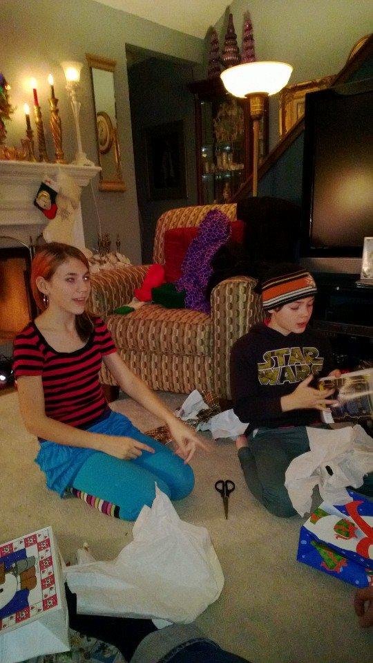 Early Christmas with Uncle Will at grandmas house.