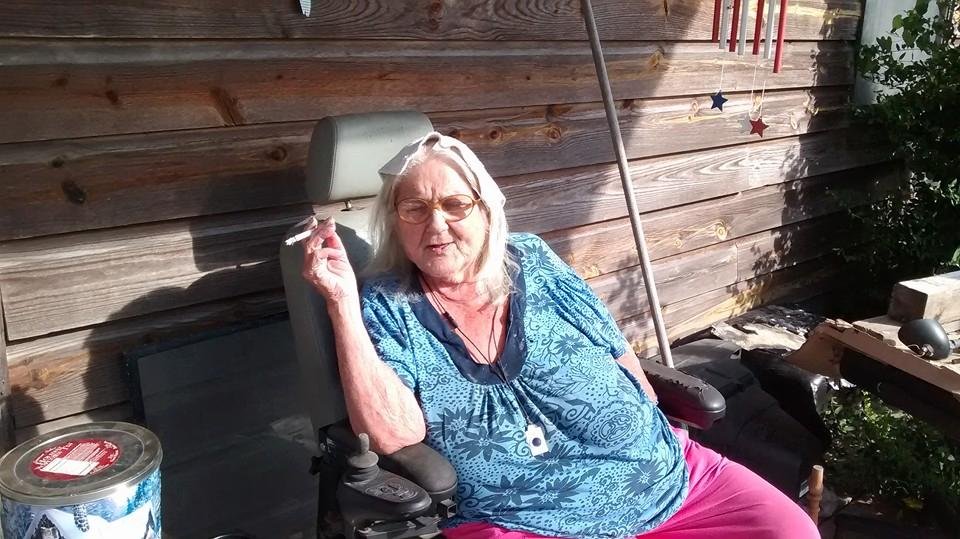 Mama on the front porch
