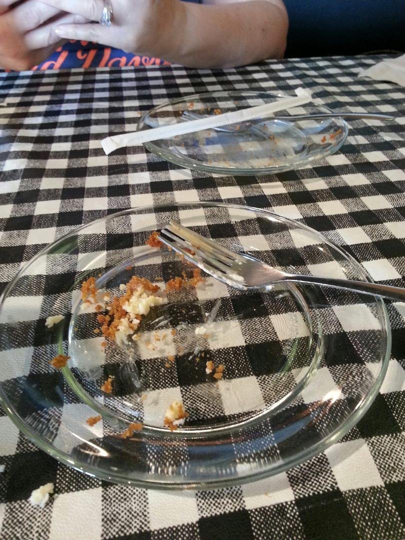 Taking magic classes with my wife we got the first lesson down making cheesecake dissapear