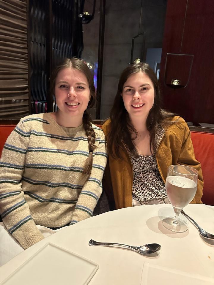Great to see sisters back together, even if only for a bit. #goarmy #eggplantfries