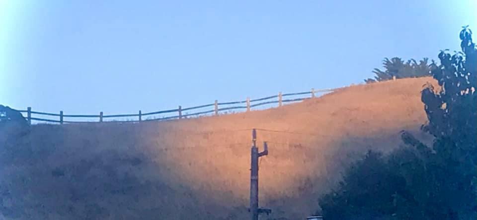 Kite Hill at sunset last night.
