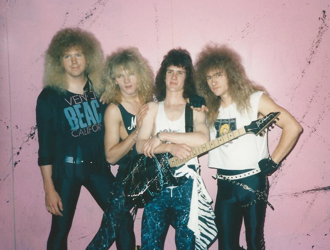 Throwback Thursday (are we still doing those?) - No matter as I am determined to irreversibly soil your vision with this pic from the way back other world - Rock in the 80's. From the second of four bands I was part of over
