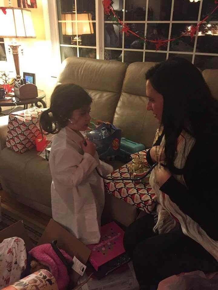 Dr. Eden checking out Mommy