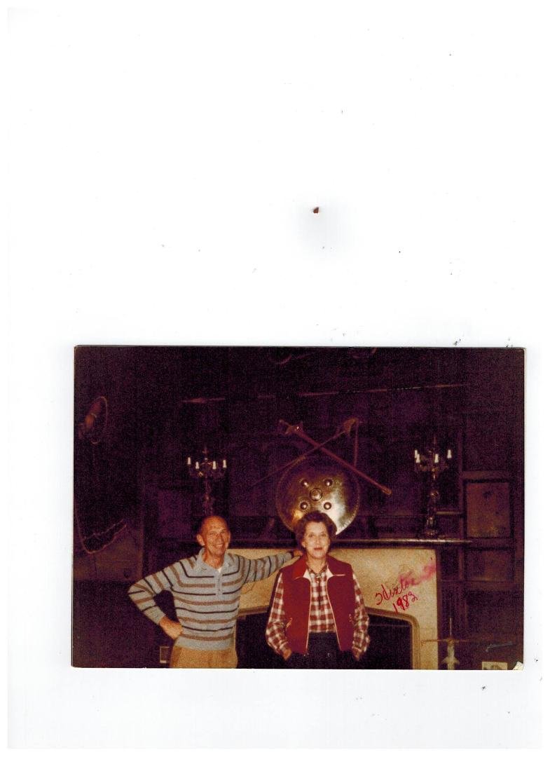 Mom and Dad at Hinton House in England 1985