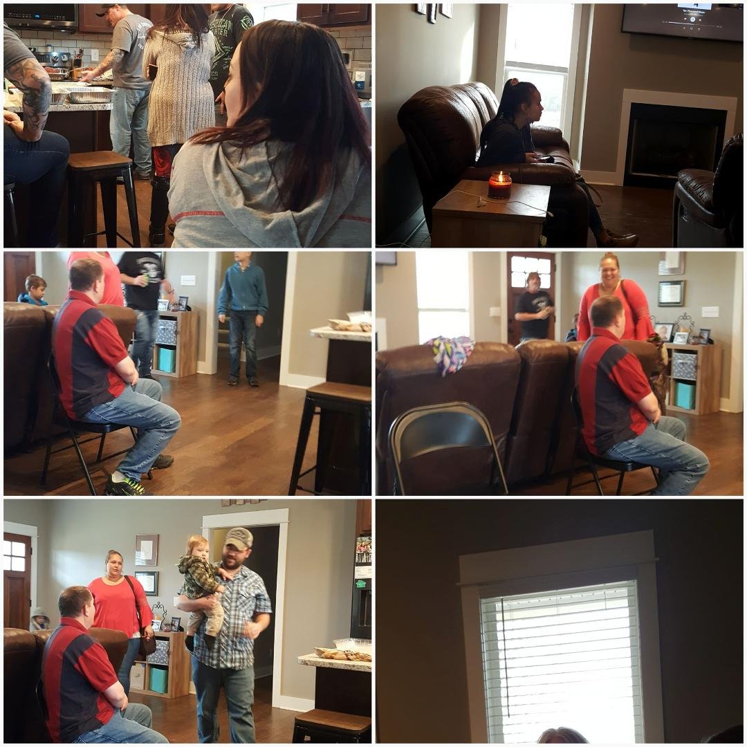 Had a wonderful time at my grandson's house today with the family