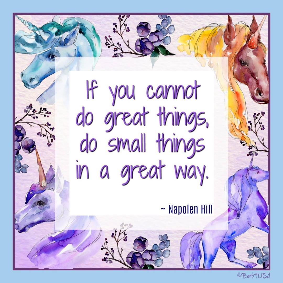 "If you cannot do great things, do small things in a great way." ~ Napoleon Hill #mindset
Thanks for this reminder, Charlene Burke 🤗