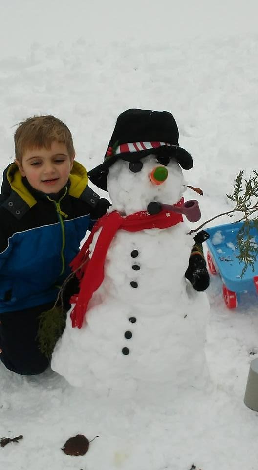 Connor and his snowman