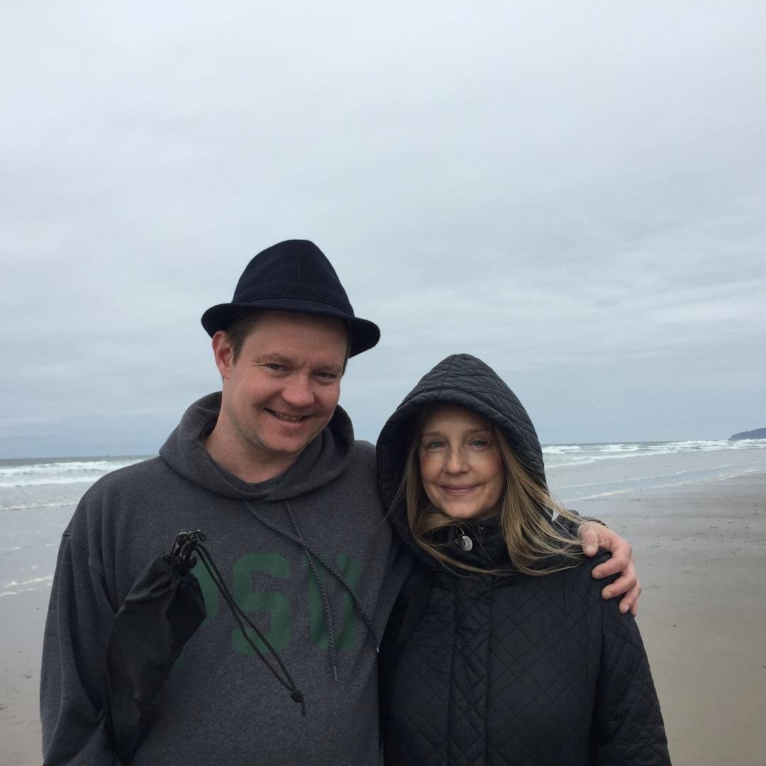 My son Jon and me at Rockaway beach!