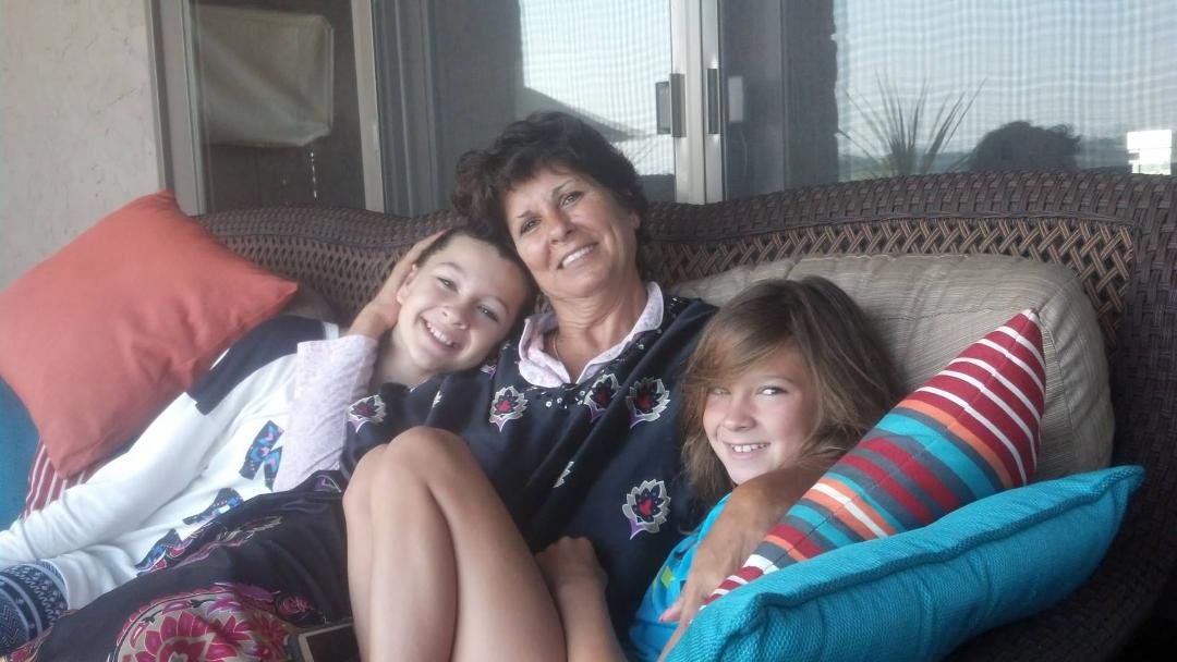 Nana with Kayleigh Hutcheson and Isabella.  Love my girls