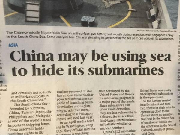 I wonder where our Navy hides subs?