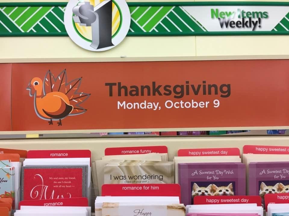 What??? Multiple signs all over the dollar tree store.