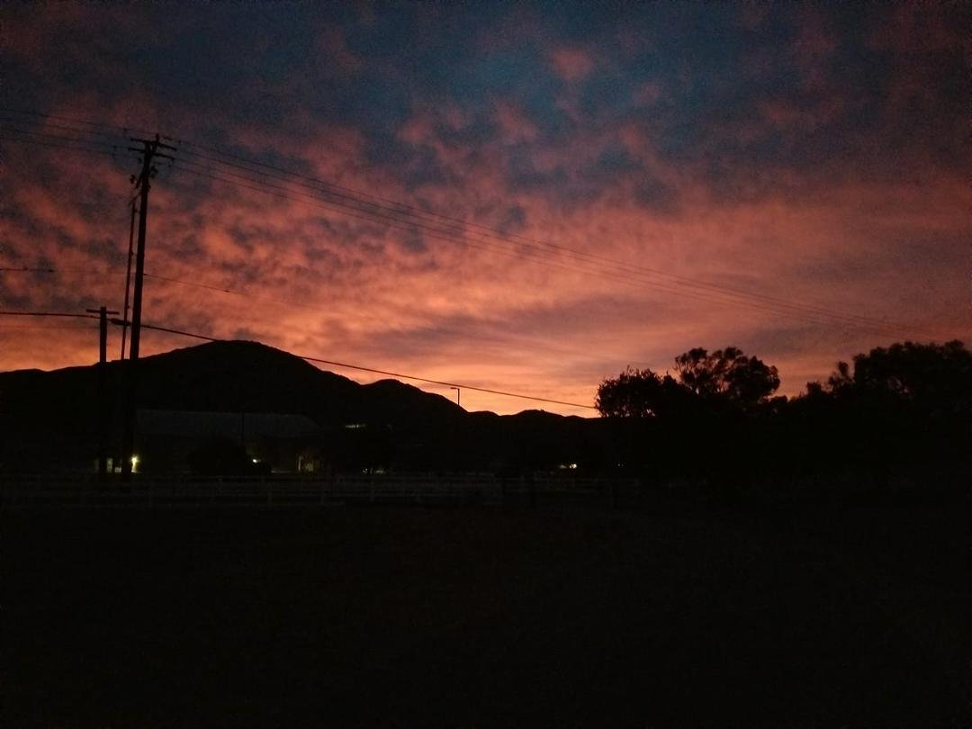 Ominous sunrise at 5:45 am
