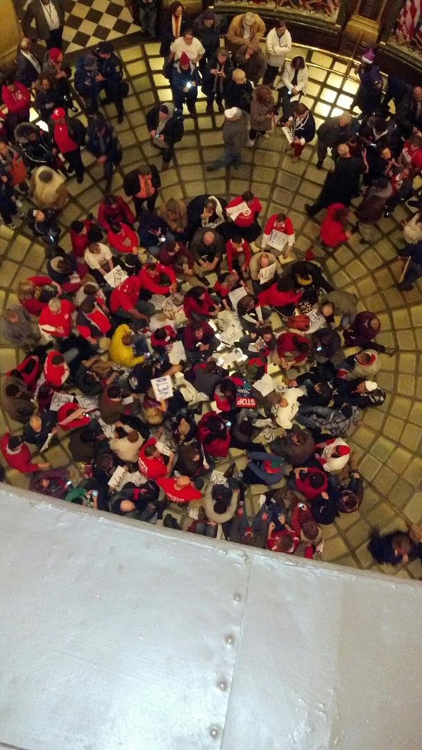 Michigan State Capitol on Black Tuesday.