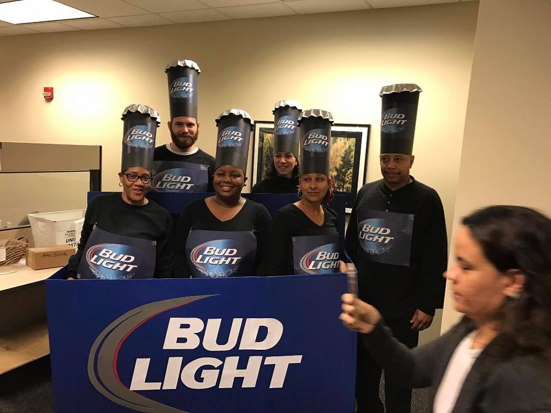 The best costume yet!! They even had bottle clinking sounds when they moved.