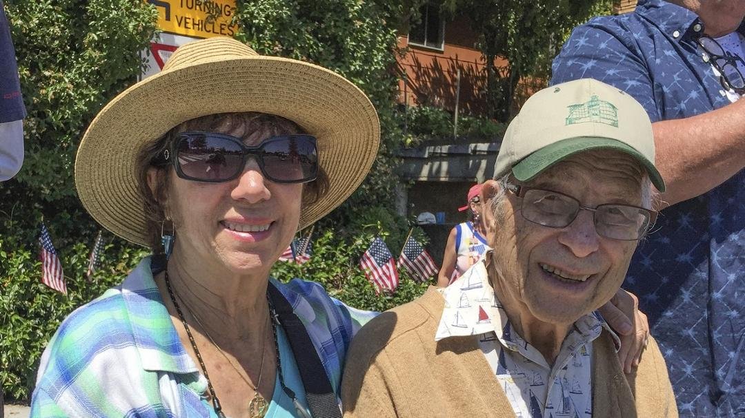 My 98 year-old dad and me at the Larkspur-Corte Madera 4th of July Parade. Lucky me to have him!