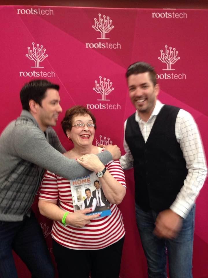 Eat your heart out.  I got a hug from Drew & Jonathan Scott...the Property Brothers!!Having fun!! #rootstech