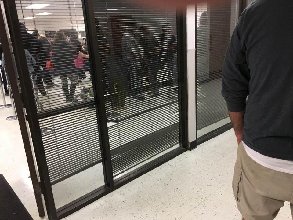 Waiting in line for registration papers at the county courthouse and for those who think that the city takes a long time you need to be here lol just awful.😡