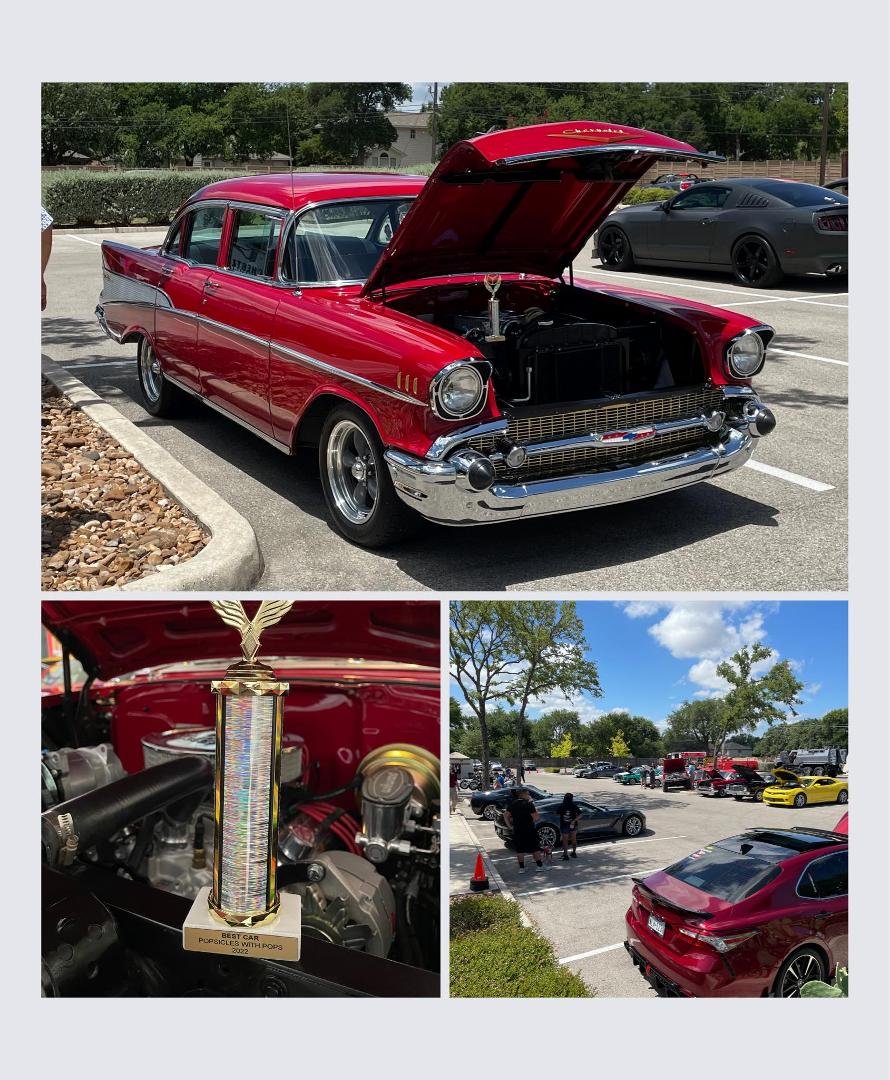Managed to bring home the “Best Car” award today at the “Popsicles with Pop” car show. It was a small show (I think a total of 26 entrants), but close by and very well-managed.