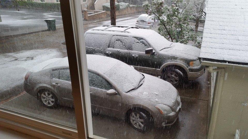 Snow on first full day of vacation!
