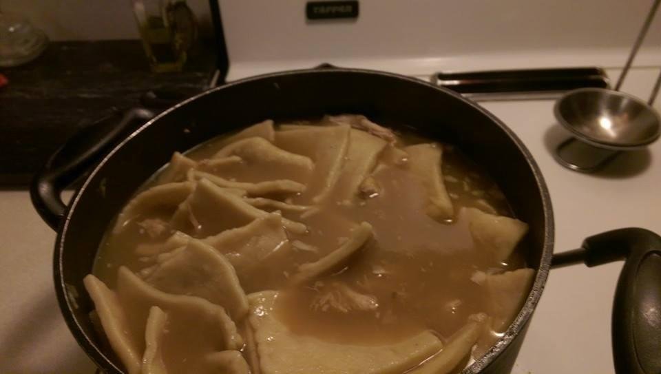 So cold outside needed something comforting my chicken and dumpings