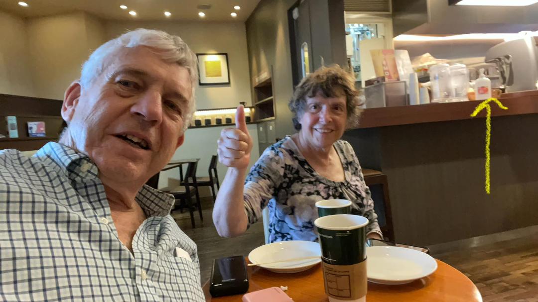The bottle contained, not milk, but hand sanitizer.
We ALL got a huge laugh out of that, including the gals behind the counter. And laughing the hardest was Meestah Brooz. 😂
Turns out there were little containers of mil