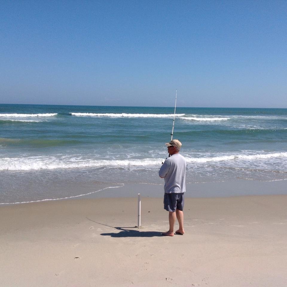 It was nice on the beach today. Water was calm and fishing was great. Talk 2 U later.