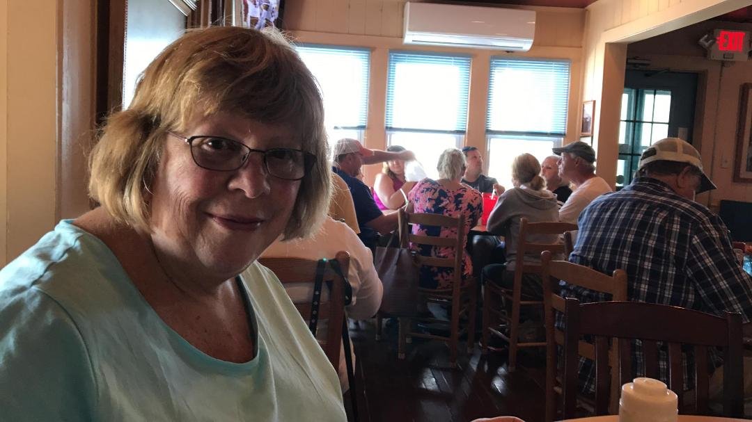 Enjoying some local seafood in Nags Head.