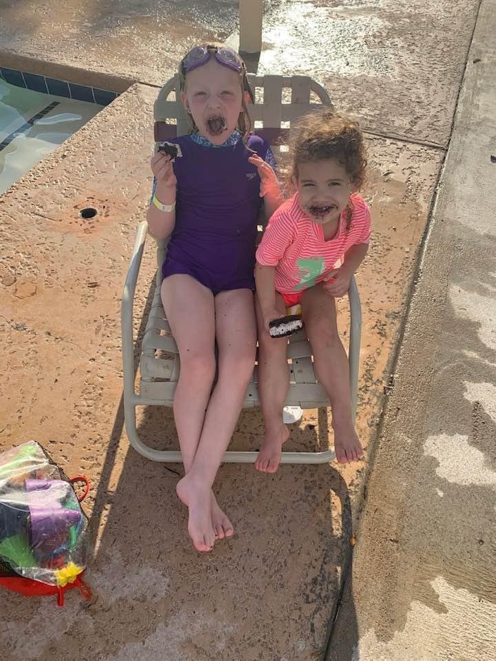 What could be more fun after a day at the pool than eating ice cream sandwiches???