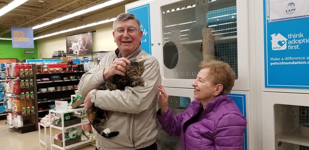 Holly with her new family adopted today from Petco Derby. She gets to join her sister who was adopted by this family 3 weeks ago.