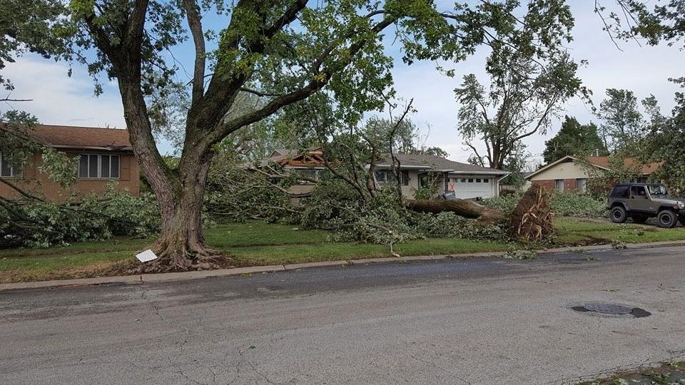 Some of the damage on Mohr Drive.