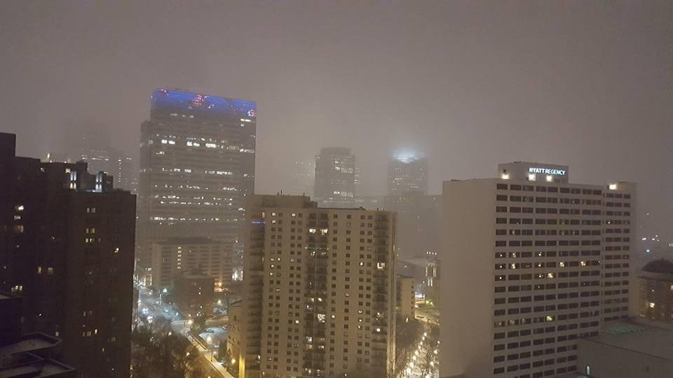 Very snowy night