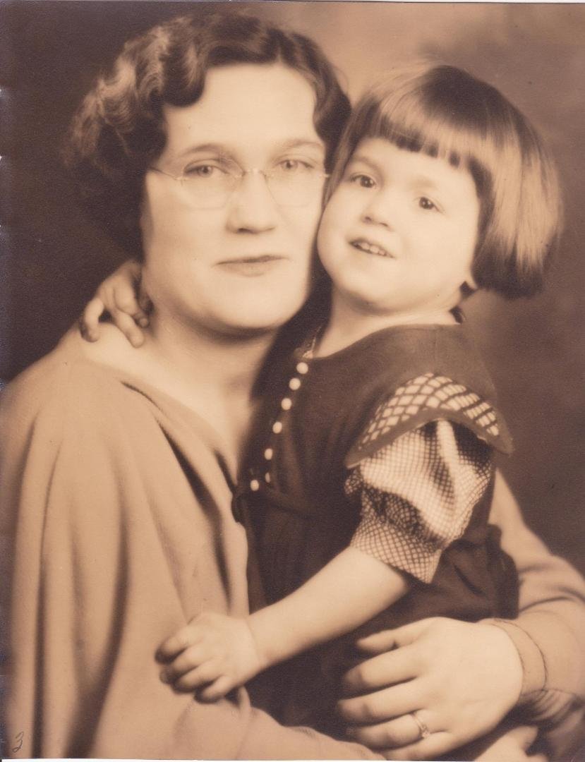 MorMor and Mom 1934. Mom was 3 years old!
