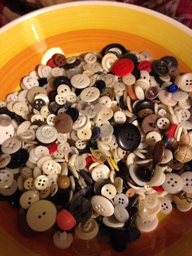 Look what I bought - I love buttons. I do accept donations of all different kind of buttons or mismatch earrings!!