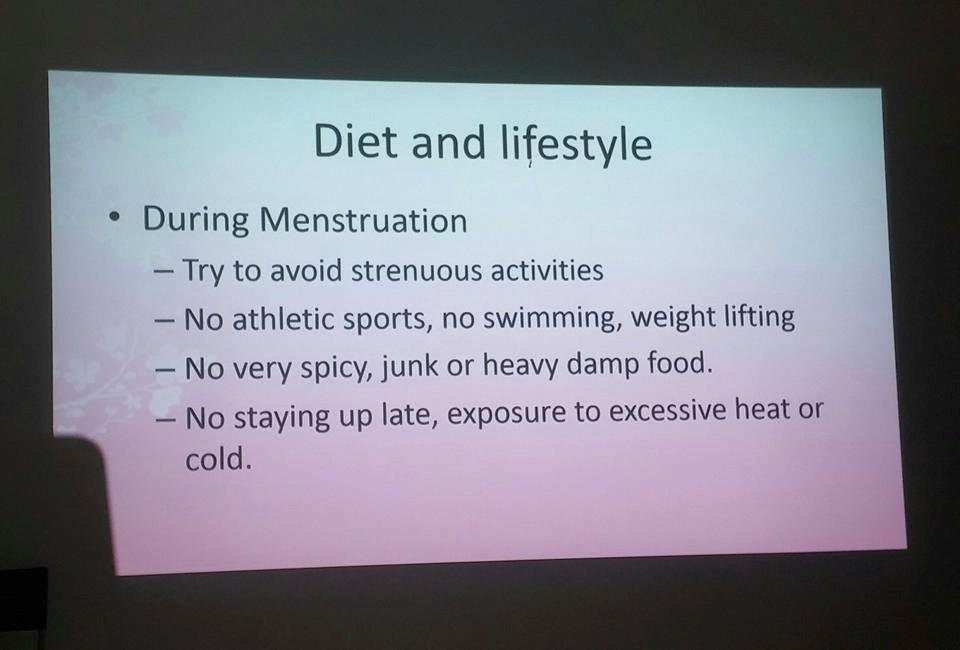 Attending an Ayurveda Event today! Ladies very IMPORTANT INFORMATION! In order to maintain a Healthy Reproductive System! Follow these simple guide lines...