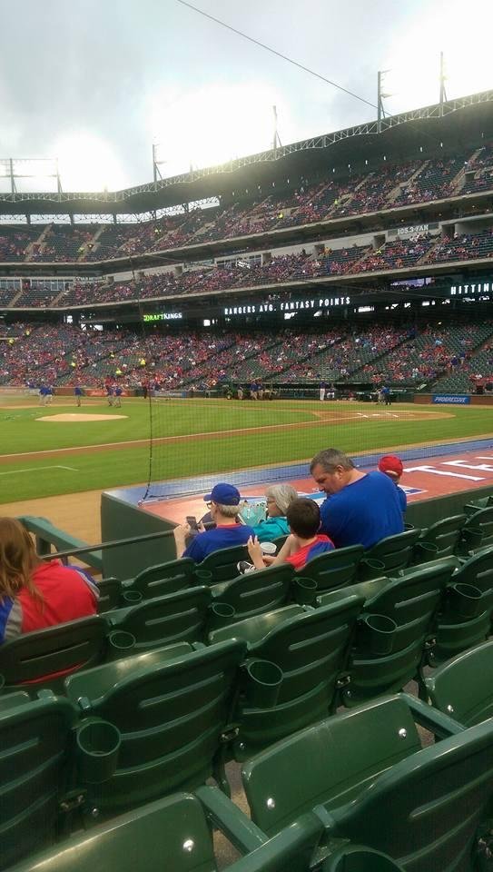 Ok..best seats so far...going to watch the Rangers pluck the Orioles to remain in First place.