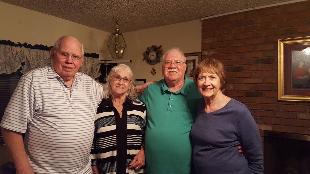 My brother Stan Erikson, and sister Shari Pollard and her husband Richard. Rich is on the left then me, Stan, and Shari on the right.