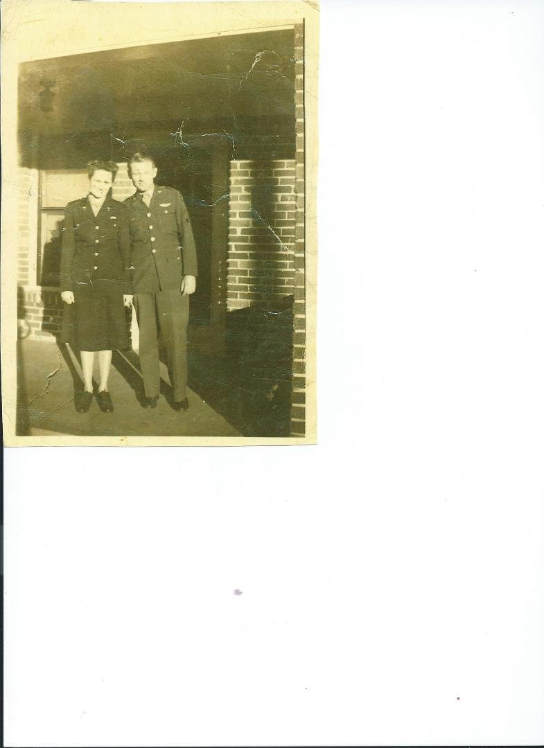 My Aunt Lea and my father on an uncle's porch in Dallas during 
WW2.