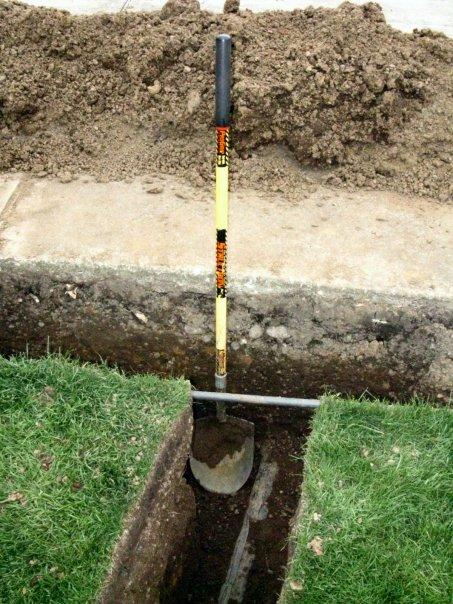 WHO WOULD BELIEVE A DOWN SPOUT DRAIN WOULD BE THREE (3) FEET BELOW SURFACE? NOTHING I HAVE DONE WITH THIS HOUSE HAS BEEN SIMPLE.